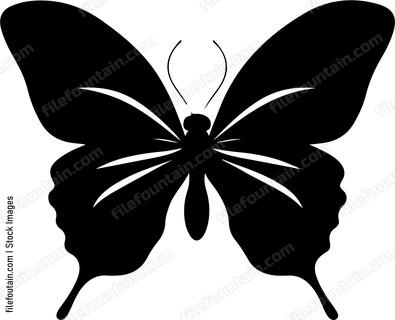 Black butterfly silhouette