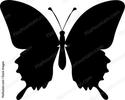 Black butterfly silhouette