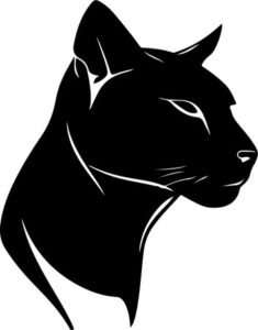 Black cat head profile
