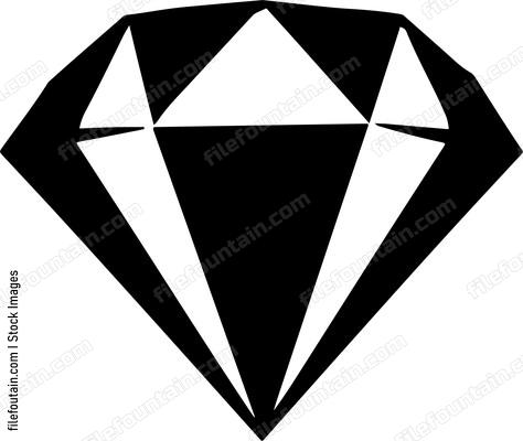 Black diamond simple illustration