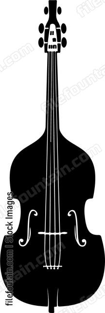 black double bass