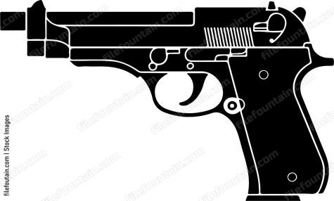 black handgun silhouette