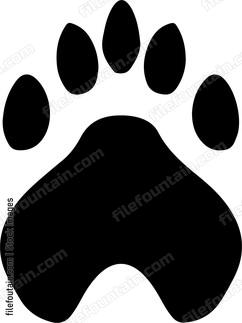 black paw print