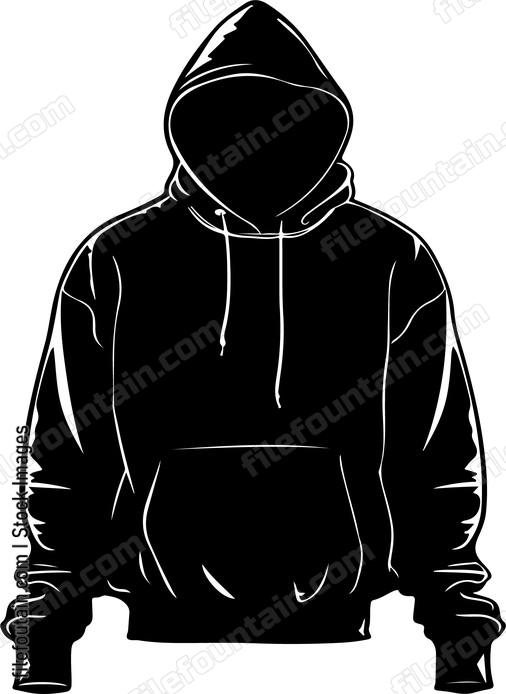 Black pullover hoodie sweatshirt