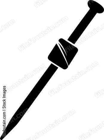 Black push pin