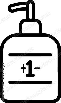 Bottle with plus and minus marks