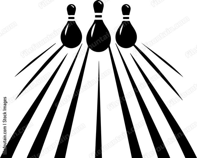 Bowling pins on the lane