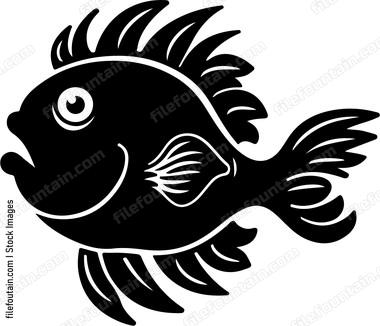 Cartoon fish silhouette