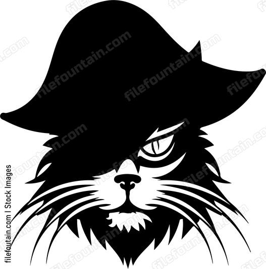 Cat Pirate Head