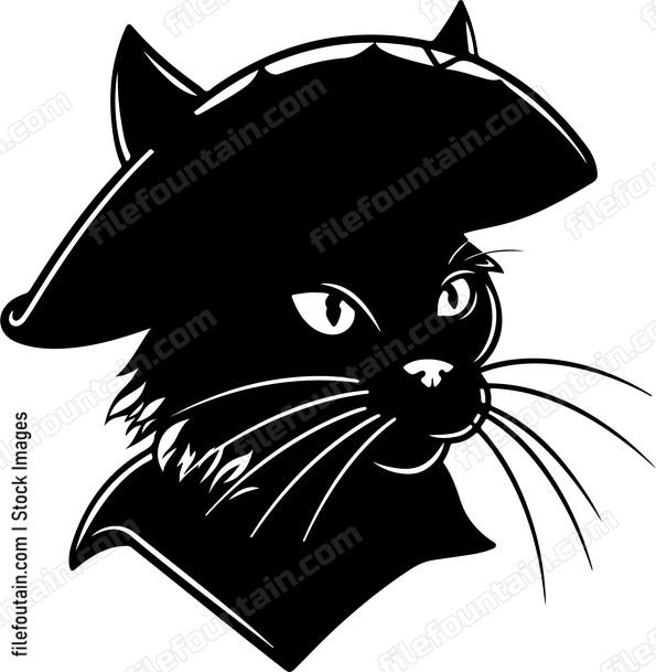 Cat Pirate Head