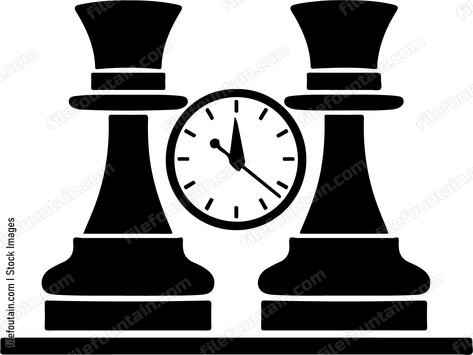 Chess pieces with clock