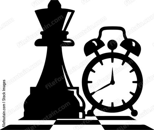 Chess queen and alarm clock