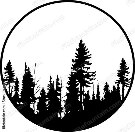 Circle Frame With Trees