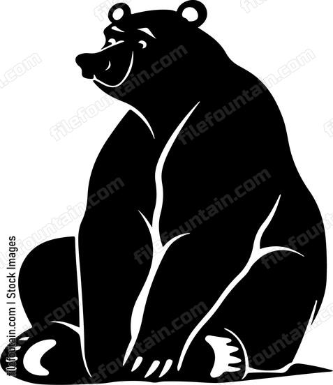 Clumsy Bear Sitting