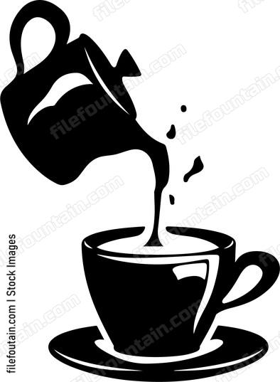 Coffee being poured into cup