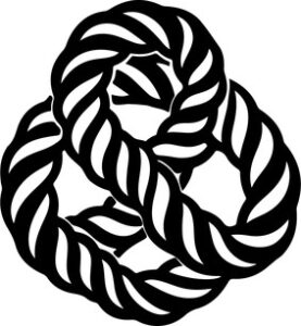 Coiled rope circle knot