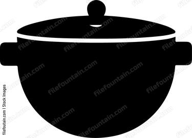 Cooking Pot With A Ladle