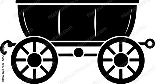 Covered wagon with large wheels