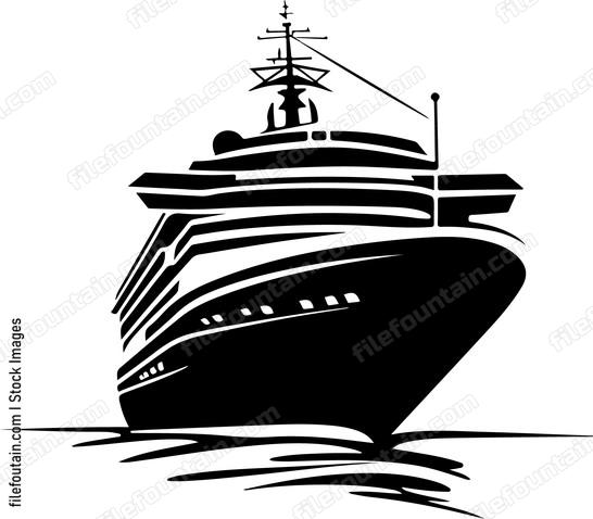 Cruise Ship Anchored Parked
