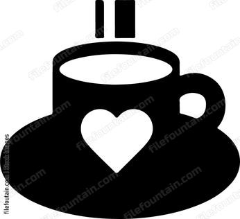 Cup of coffee with heart
