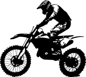 Dirt Bike Rider Pop A Wheelie