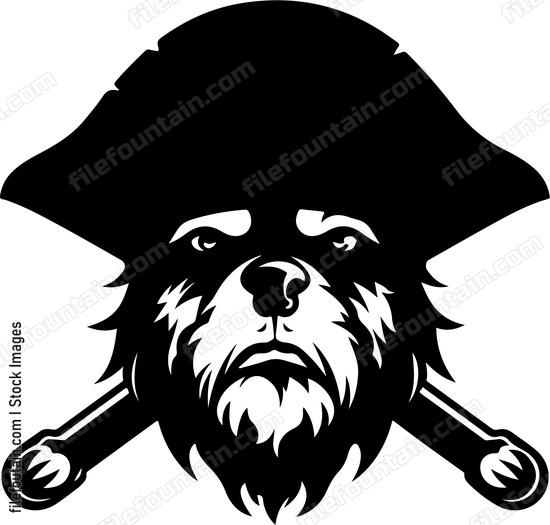 Dog Pirate Head