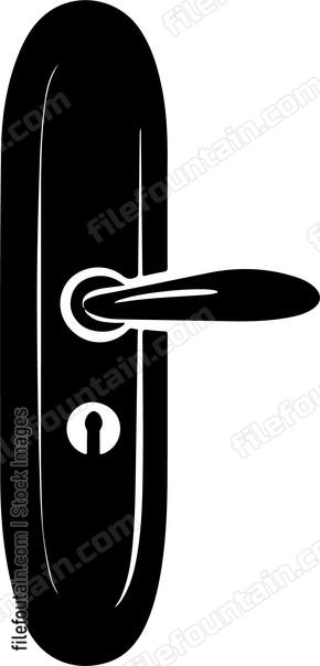 Door handle silhouette