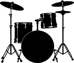 Drum kit silhouette