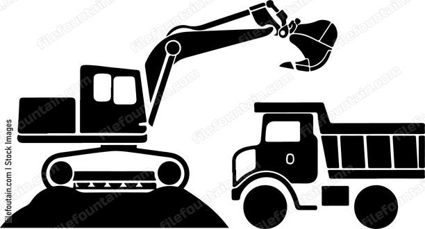 Dump Truck And Excavator