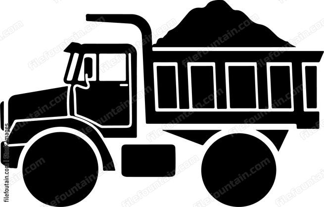 Dump Truck Dumping Material