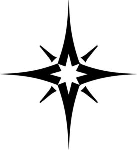Eight point star shape