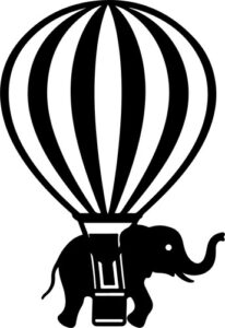 Elephant On Hot Air Balloon