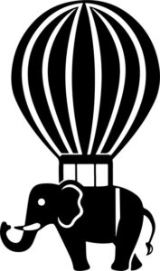 Elephant On Hot Air Balloon