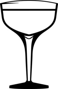 Fancy empty wine glass