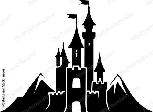 Fantasy Castle And Mountains