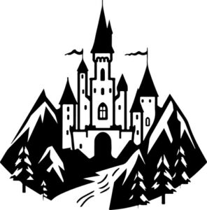 Fantasy Castle And Mountains