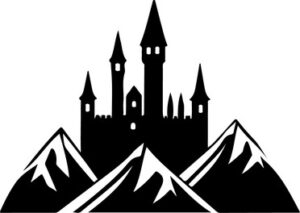 Fantasy Castle And Mountains