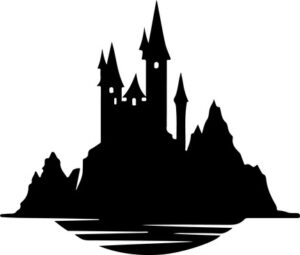 Fantasy Castle And Mountains