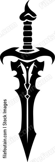Fantasy sword silhouette