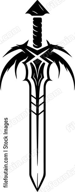 Fantasy sword silhouette