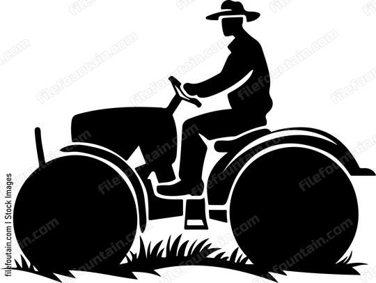 Farmer On Tractor