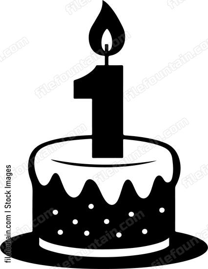 First birthday cake candle