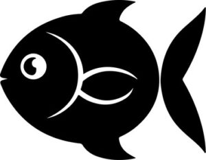 Fish with yin yang symbol