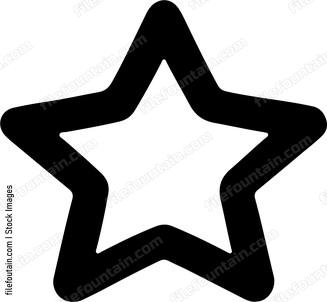 Five point star outline