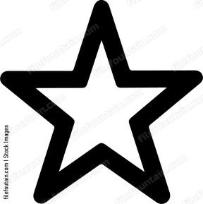 Five point star outline