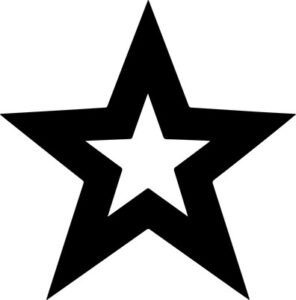 Five point star outline