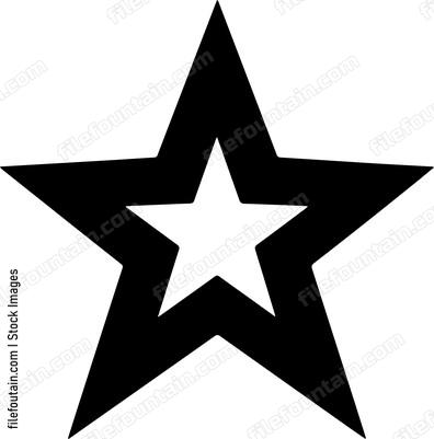 Five point star outline