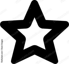 Five pointed star outline