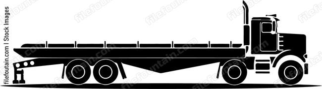 Flatbed semi truck trailer