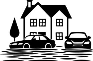 Flooded Home And Cars